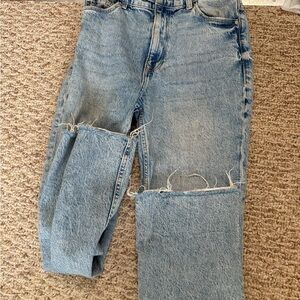 Classic Blue Distressed Men's Jeans